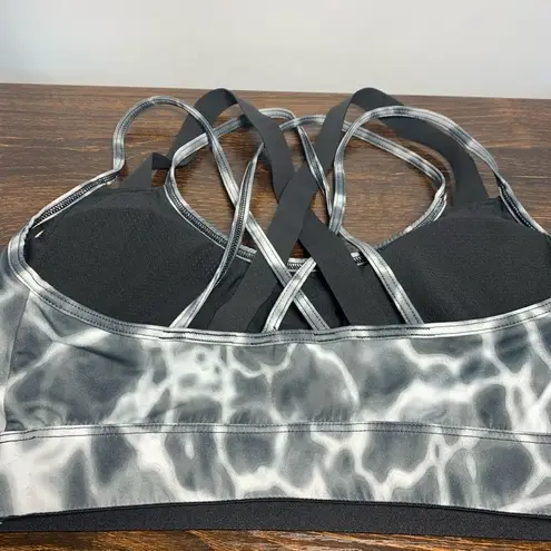 Victoria's Secret  Women's So Strappy Tie Dye Sports Bra Gray White Black Small