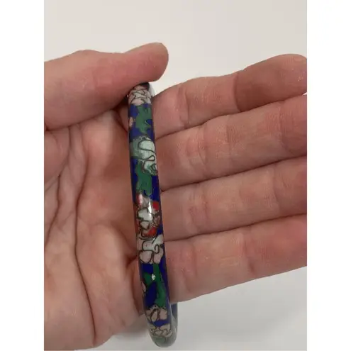 Vintage Blue Cloisonne Bangle Bracelet