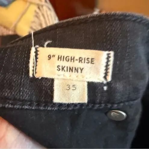 Madewell  Womens 9"‎ High Rise Skinny Size 35 Black Jeans Streetwear Grunge