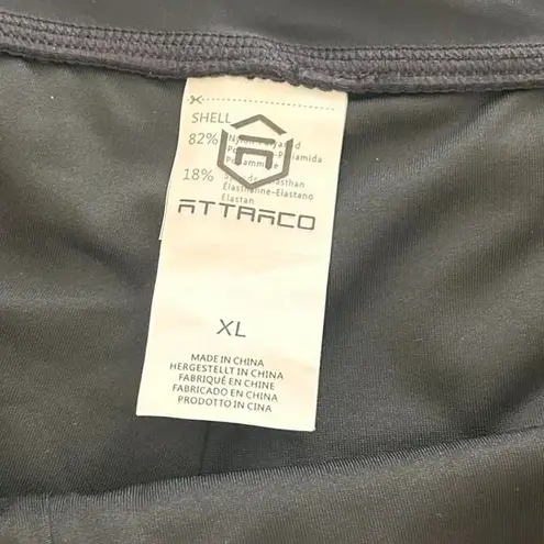 ATTRACO feminine black white girly ruched tie side High Waisted Swim Boy Shorts Size XL