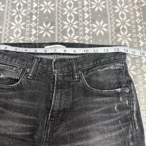 Moussy Vintage Diana Skinny Distressed Jeans In Black Size 25