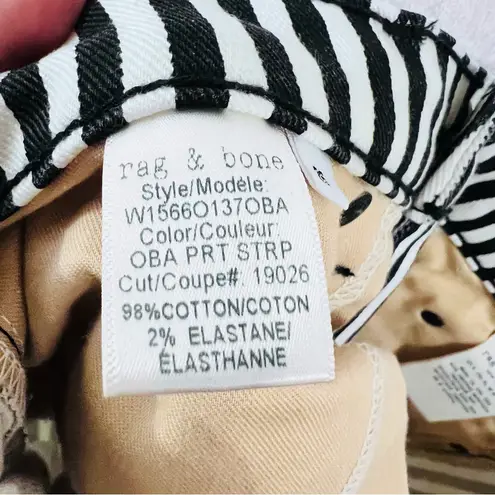 Rag and Bone  High Rise Ankle Skinny Jeans in Oba Print Stripe Size 26