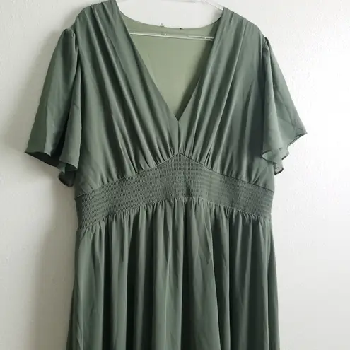 Baltic Born Birdie Maxi Dress Smocked Short Sleeve New Without Tags