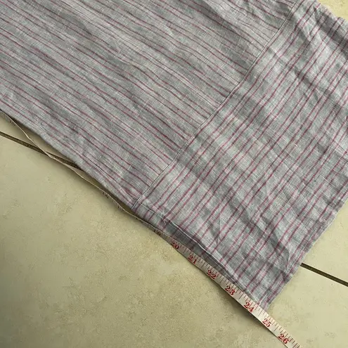 Elevenses Anthropologie Nantucket Ruffled Jumpsuit Size 8 Stripe Pink Lavender