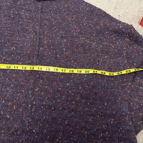 90s J Jill speckled confetti Sweater 2X Nubby Bohemian Chunky lagenlook purple