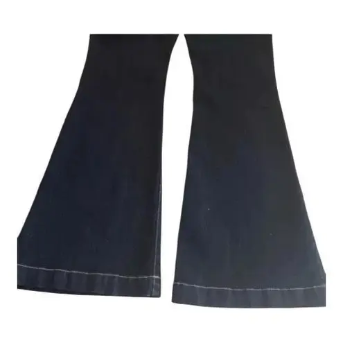 INC International Concepts Women Flare Leg Regular Fit Jeans Dark Blue Size 4