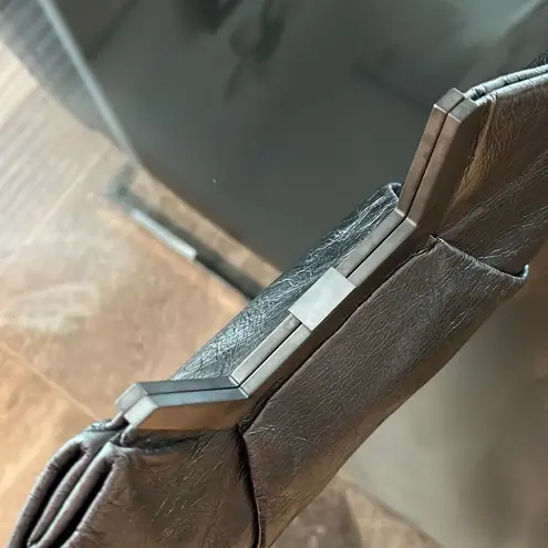 Frame MAISON ETNAD Norah Metallic Clutch, Silver, Retail $680