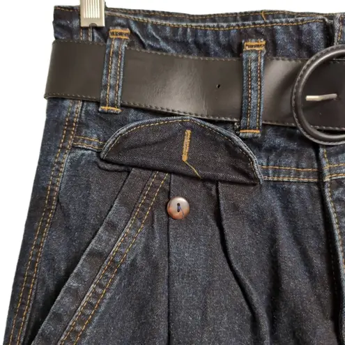 Jeanjer Vintage 80s 90s High Waisted Pleated Tapered Denim Trousers 13/14 Blue Size undefined