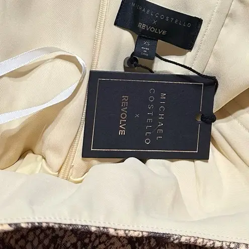 Michael Costello x REVOLVE India Strapless Corset Dress, Snake, XS