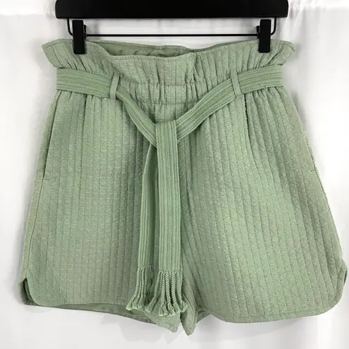 Samsoe Samsoe New Quilted Paperbag Waist Ember Shorts Vineyard Green