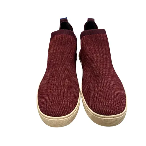 Rothy's Lattice Stitch Chelsea Berry Knit High Sneaker Discontinued, Sz 8