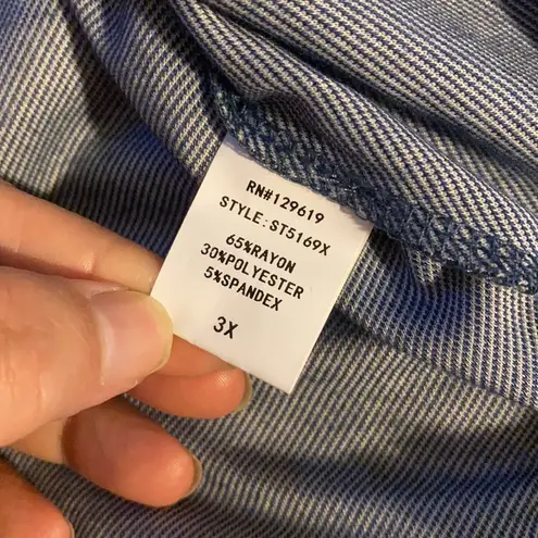 Siren Lily Chambray Top Size 3X