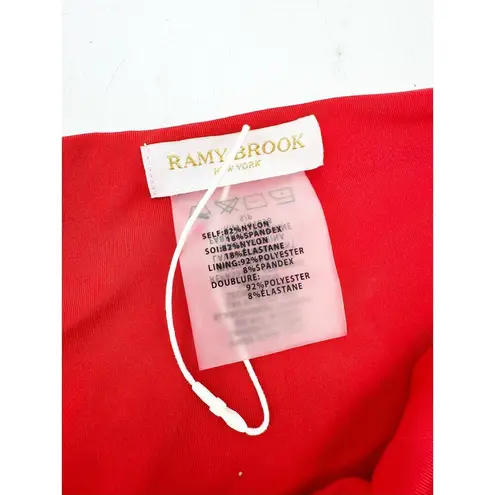 Ramy Brook Lisa Red Braided Side Bikini Swimsuit Bottoms Size Small