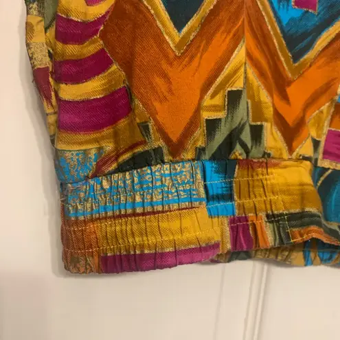 Joyce Vintage Multi Color Funky Disco Woman Sz 10 Blazer. 2305 Yellow