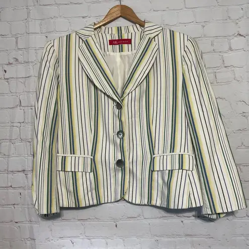 Anne Klein Vintage  striped button blazer