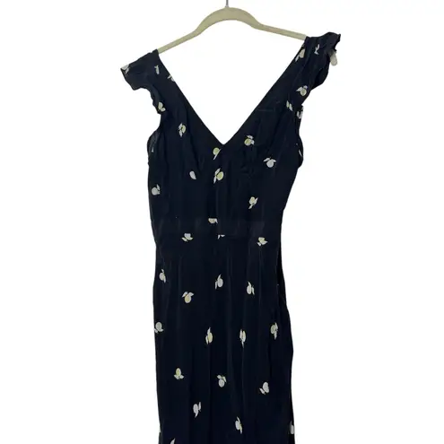 Jason Wu Black Floral Flutter Sleeve Dress