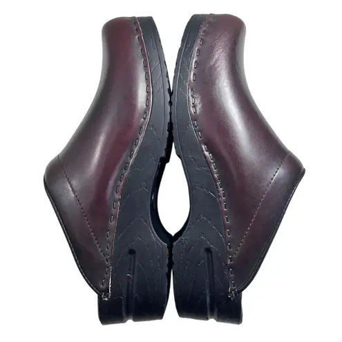 BJORK STELLA Open Back Cabrio Brown Leather Clogs Size 10