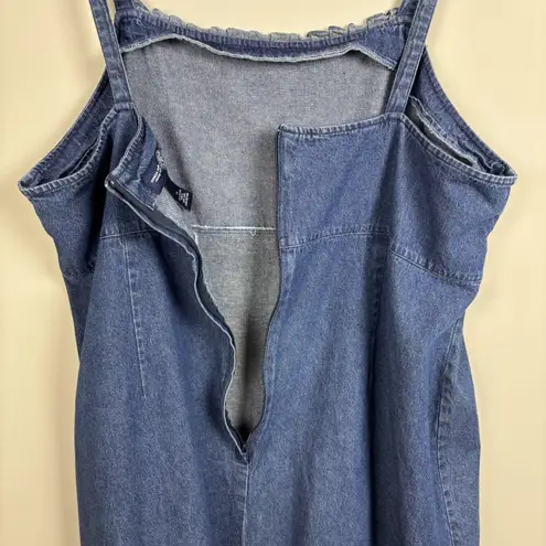 Venezia Denim Dress Womens 24 Blue Jean Ruffle Sleeveless A
