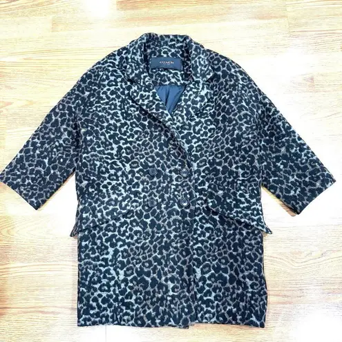 Coach  wool blend 3/4 sleeve double breasted cocoon coat  XS - Image 7