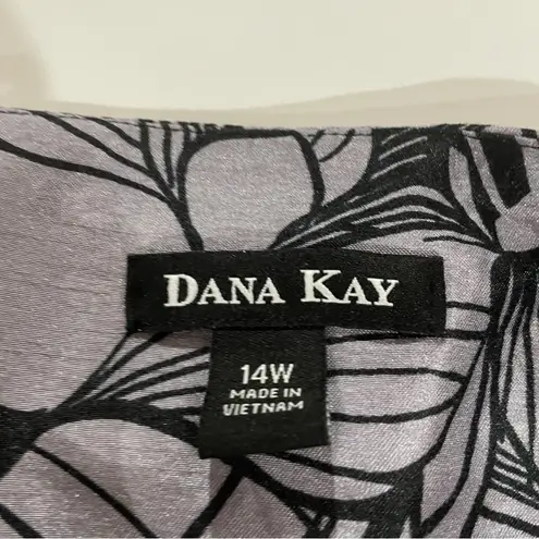 Dana Kay Purple & Black Floral Half Sleeve Cropped Blazer Jacket Size 14W