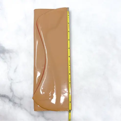 Christian Louboutin Pigalle Heel Clutch Purse Bag Patent Calf Leather Nude Sexy