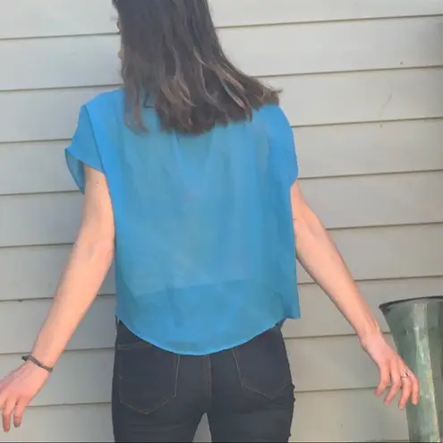 Full Tilt  from PacSun Sheer Blue Blouse (Small)