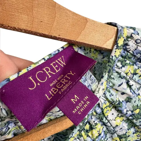 J.Crew  Palermo smocked-waist mini dress in Liberty Thorpe Hill fabric M