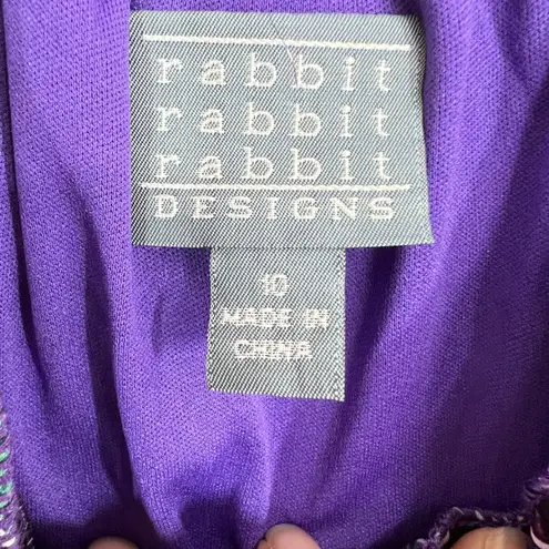 Rabbit Rabbit Rabbit Designs Dress Handkerchief Hem Boho Multicolor 12 Size 10