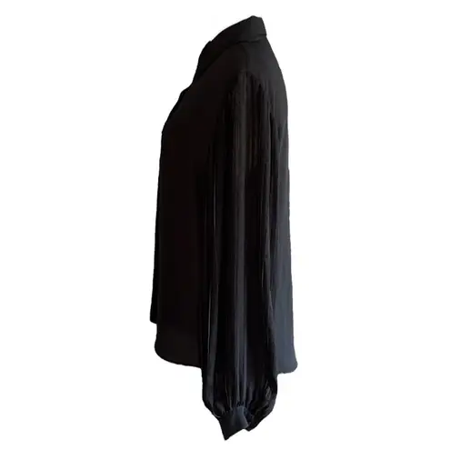 EXPRESS  Sheer Puff Sleeve Button Down Blouse - Image 6