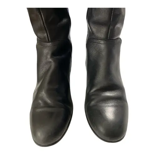 Corso Como Women's Boots Knee High Riding Style Black leather Zip Size 8.5