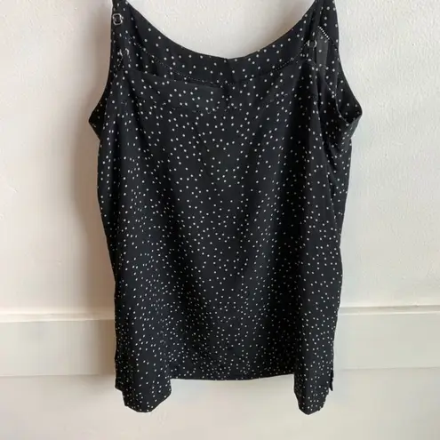Madewell  Black & White Dot Scatter Silk Inset Cami