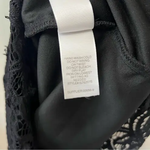 Bisou Bisou Michelle Bohbot Black Sleeveless Lace Overlay Dress Size 4