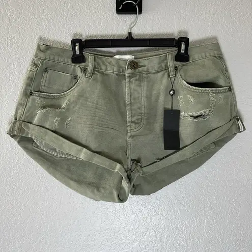 One Teaspoon NWT  Bandits‎ Low Waist Shorts Super Khaki Size 34 NWR MRSP$110