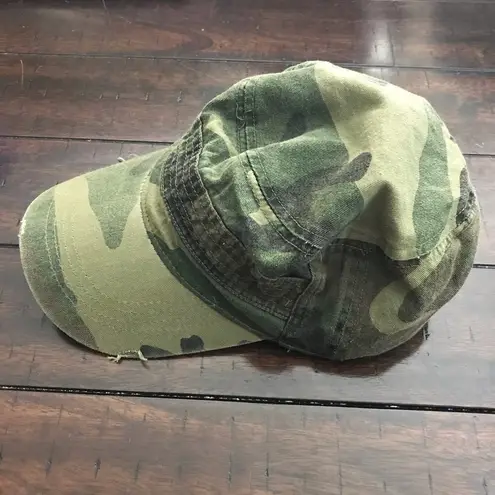 Madden NYC distressed camouflage cadet baseball cap