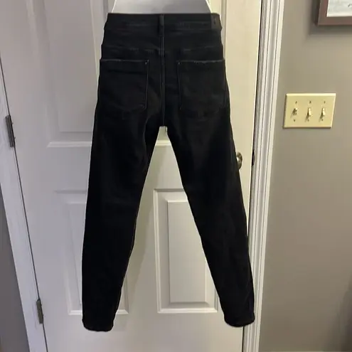 ZARA  Black Faded and Distressed 5-Pocket Skinny Jeans- Size 8