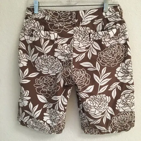 Bermuda Boden brown floral Hawaiian Coconutgirl  shorts 10