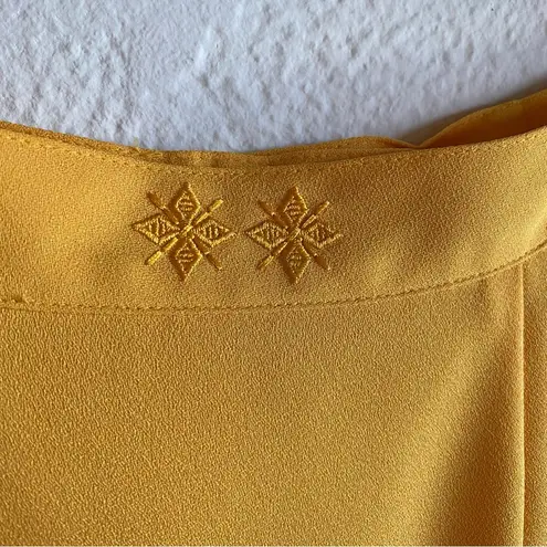 Butter yellow Polyester pencil skirt