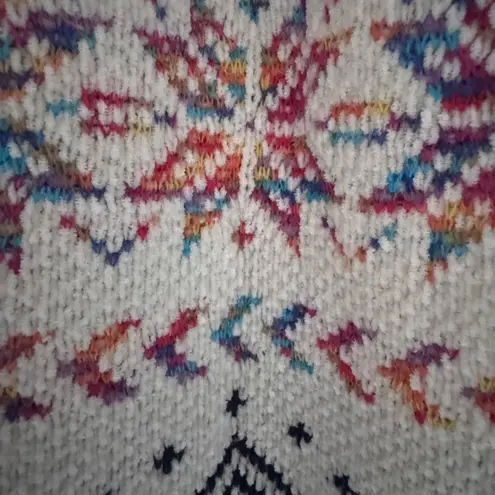 Wanna B Size S/M snowflake patterned Open-Front Cardigan Sweater