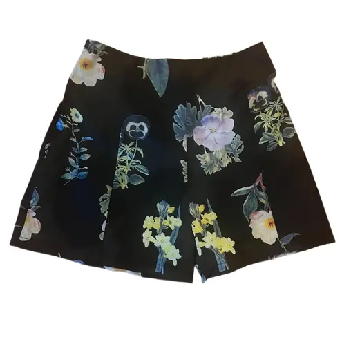Eastern European Floral Black Skirt/Shorts for Winter or Summer SZ: 2
