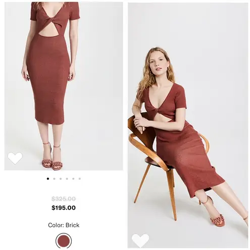 Naadam cashmere and cotton reversible knit dress NEW Brown Size M