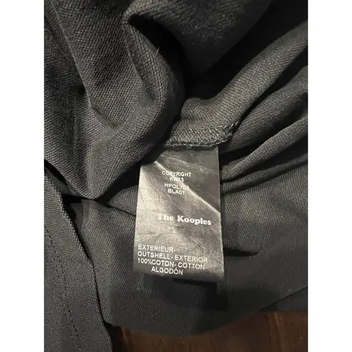 The Kooples Women’s Black Long Sleeve Collared 3/4 Button Shirt Two Pockets