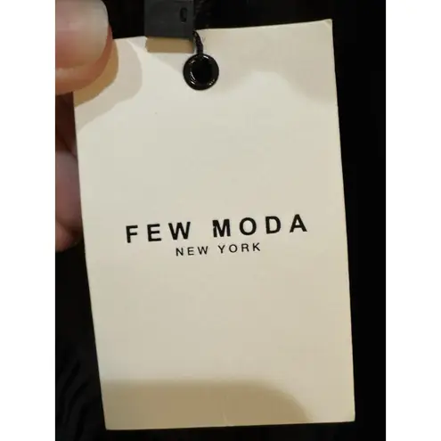 Few Moda Black Ruffled Tiered Midi Dress Pleated Size Medium