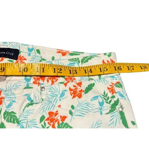 Charter Club Bristol Capri Pants Floral Print Size 6 Cotton/Spandex