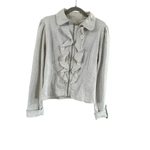 Women's Unbranded Light Gray Ruffle Blazer M Size XL