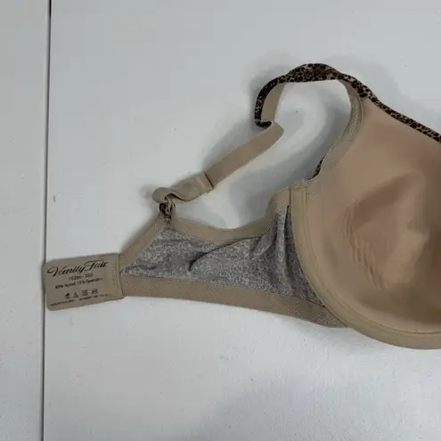 Vanity Fair 38D Body Sleeks Bra 75266 Underwire Lightly Lined Animal Print