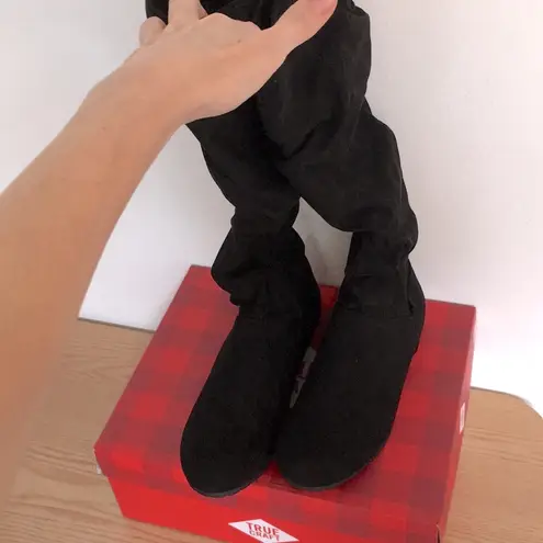 True Craft New  Micro Suede Feel Slouch Boots 7.5M