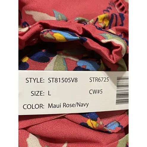 Zac Rachel Womens Blouse Sz Large Floral Boho Bohemian Feminine Romantic Flirty