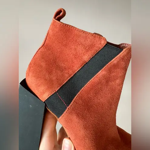 Halston Heritage Halston Women’s Heritage Peregrun Suede Ankle Bootie Block Heel Size 7