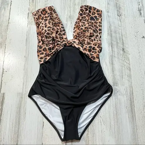 Animal Print Monokini Swimsuit High