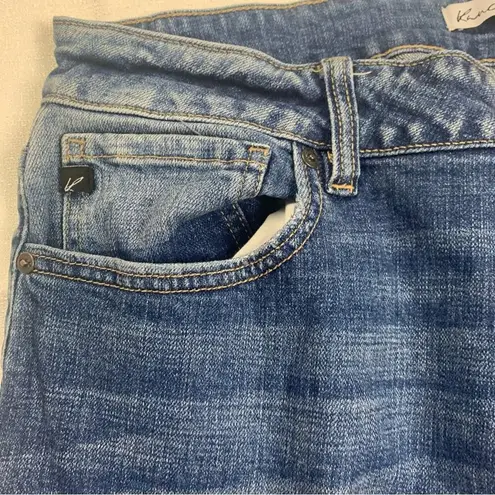 Kancan women's size 32 flare split leg jeans denim xl maurices Blue